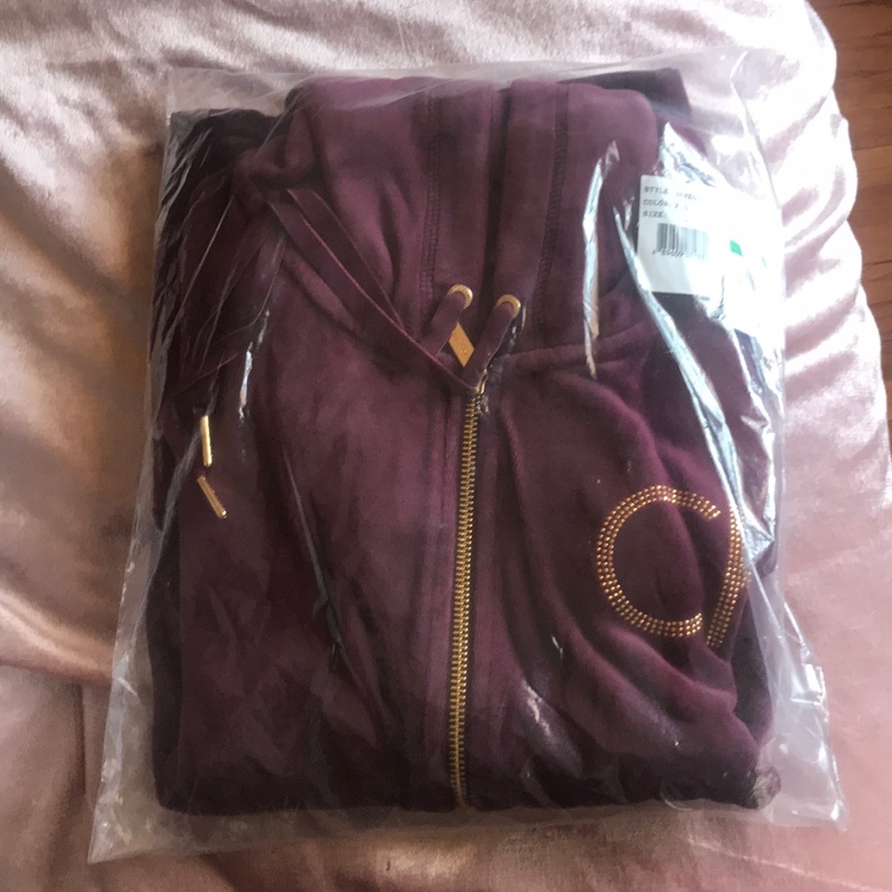 Calvin Klein women’s velour zip up hoodie